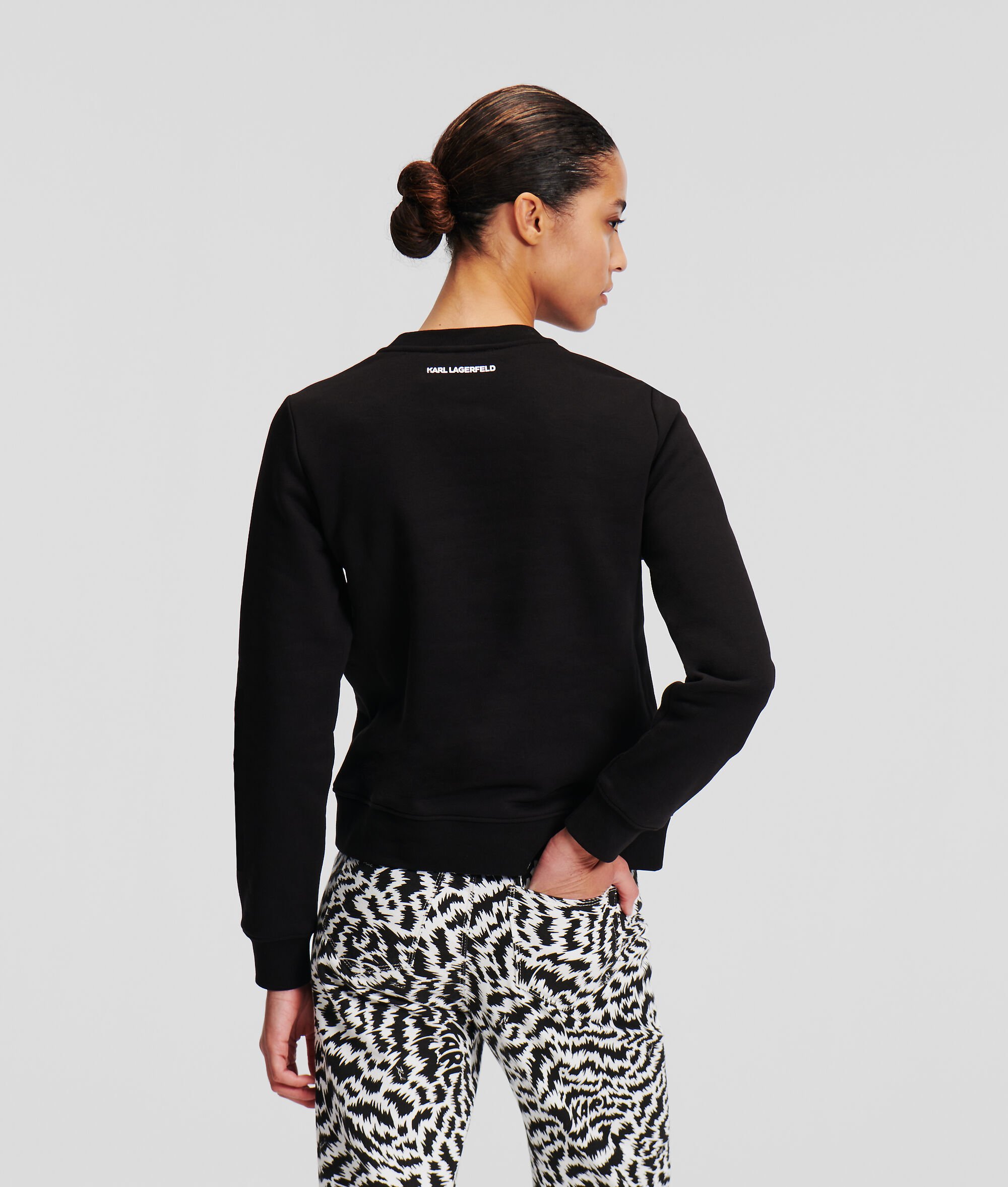 (image for) State-Of-The-Art Zebra-Print Karl Logo SWEATSHIRT